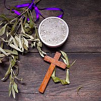 Palmzweige - Asche - Kreuz